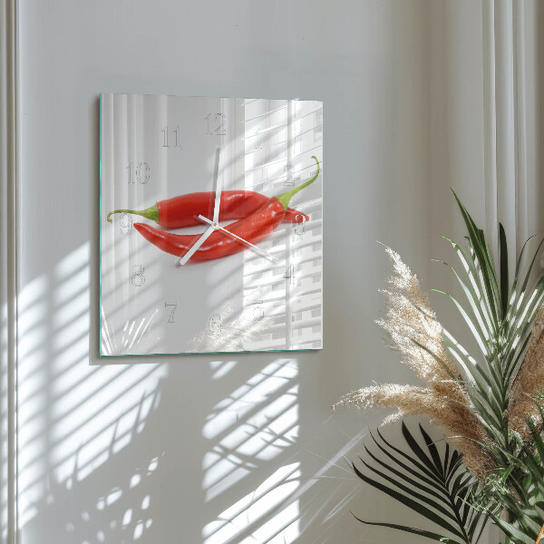 Orologio quadrato peperoncino