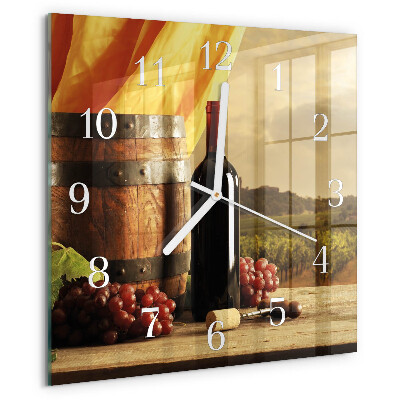 Orologio quadrato Botte di vino
