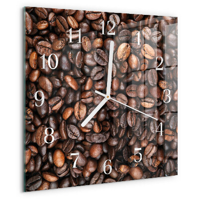 Orologio quadrato chicchi di caffè