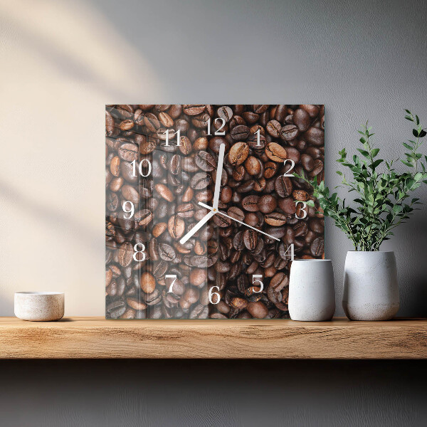 Orologio quadrato chicchi di caffè