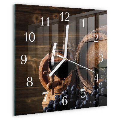Orologio quadrato Botte di vino