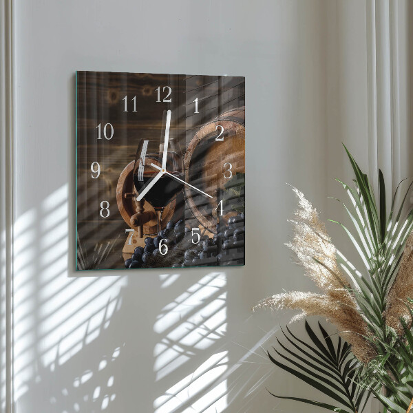 Orologio quadrato Botte di vino