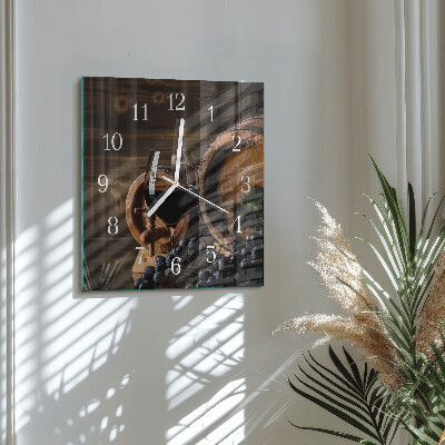 Orologio quadrato Botte di vino