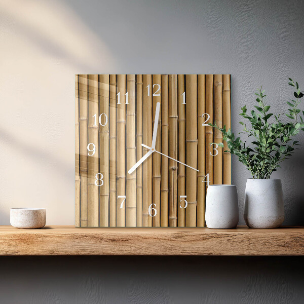 Orologio quadrato Bambù