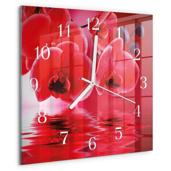 Orologio quadrato Orchidea