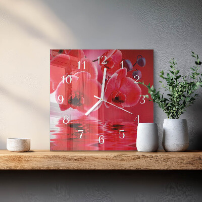 Orologio quadrato Orchidea