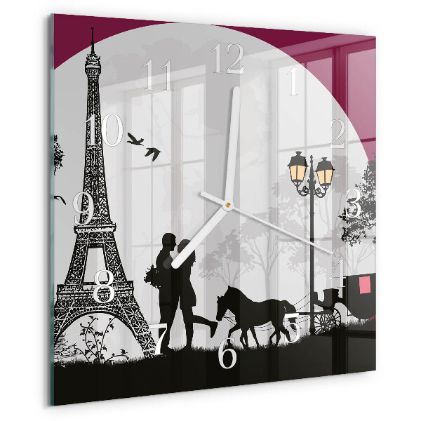 Orologio quadrato Amore di Parigi