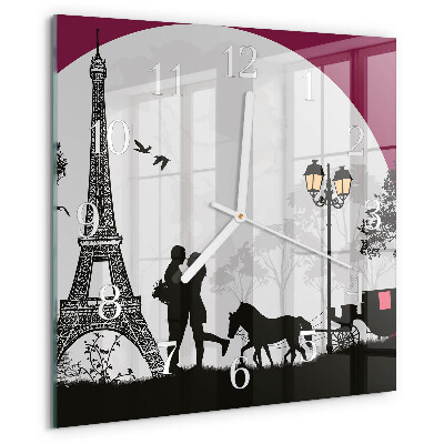 Orologio quadrato Amore di Parigi
