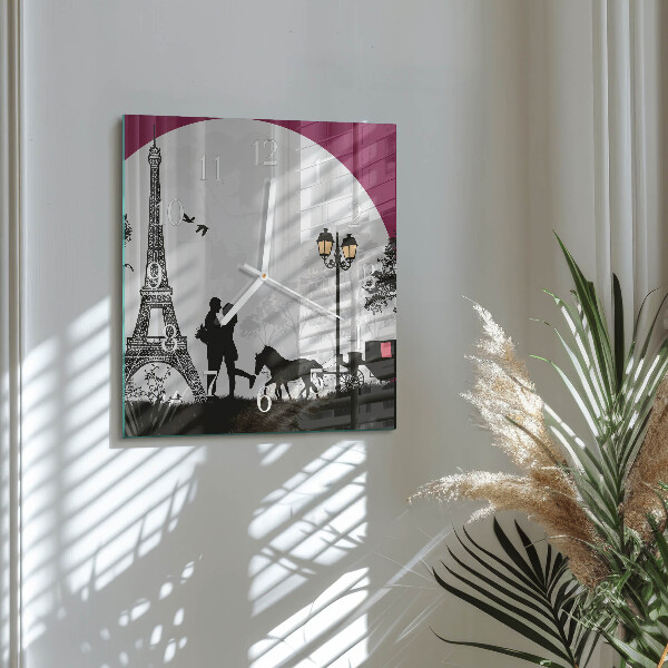 Orologio quadrato Amore di Parigi