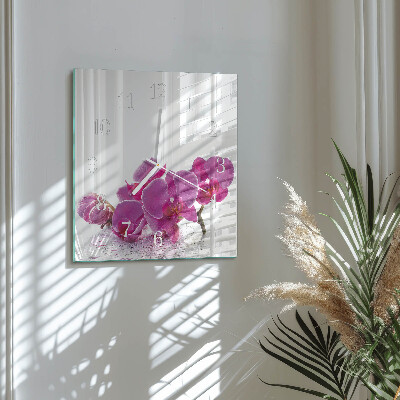 Orologio quadrato Orchidea