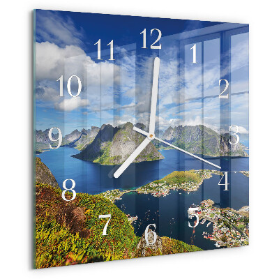 Orologio quadrato Montagne