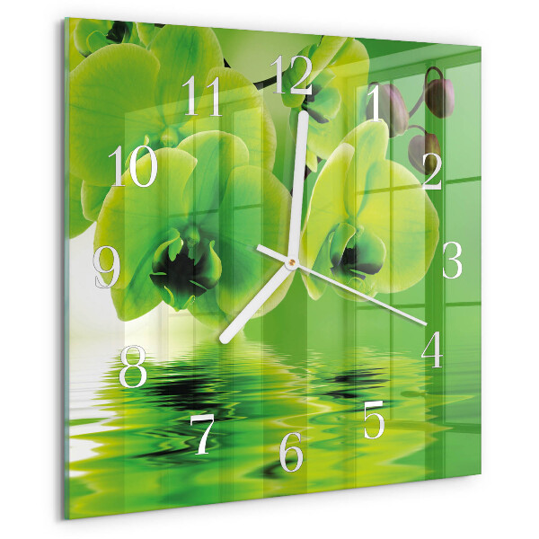 Orologio quadrato Orchidea