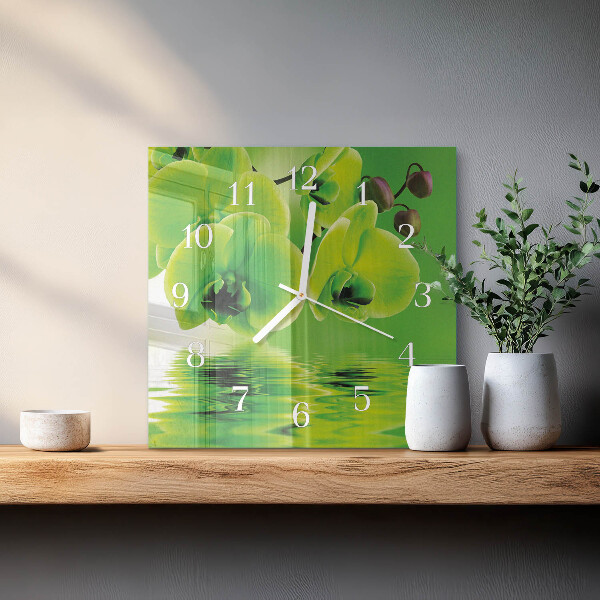 Orologio quadrato Orchidea