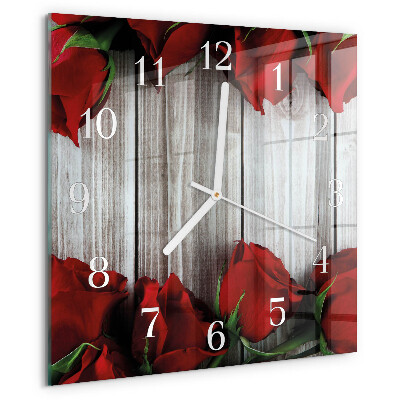 Orologio quadrato Compresse di rosa