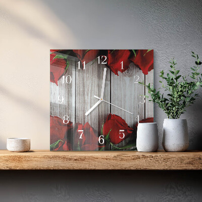 Orologio quadrato Compresse di rosa