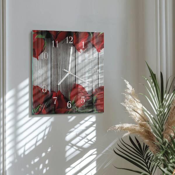 Orologio quadrato Compresse di rosa