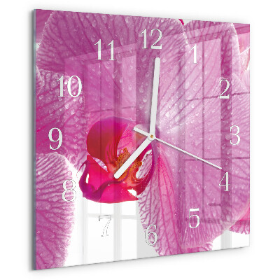 Orologio quadrato Orchidea