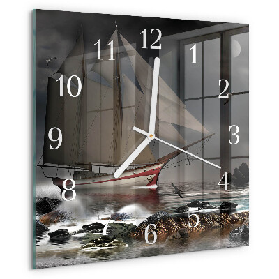 Orologio quadrato Barca a vela