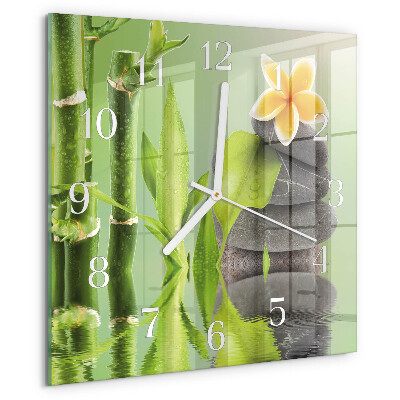 Orologio quadrato Pietre di bambù