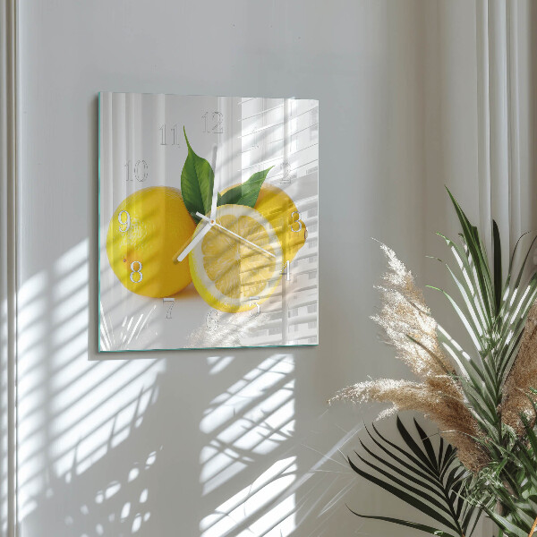Orologio quadrato limoni
