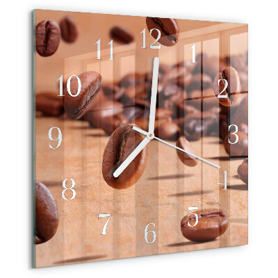 Orologio quadrato chicchi di caffè