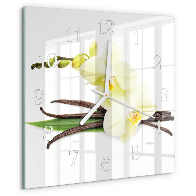 Orologio quadrato Orchidea Vaniglia
