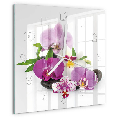 Orologio quadrato Orchidea