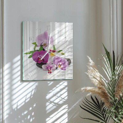 Orologio quadrato Orchidea
