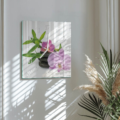 Orologio quadrato Orchidea