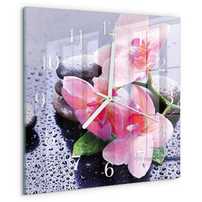 Orologio quadrato Orchidea