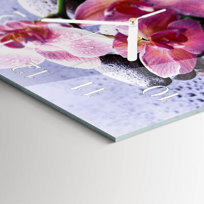 Orologio quadrato Orchidea