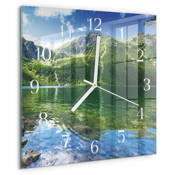 Orologio quadrato Lago di montagna