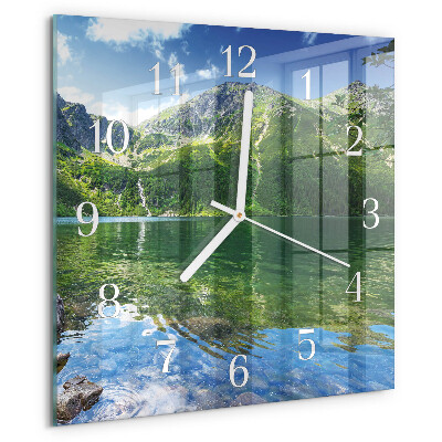 Orologio quadrato Lago di montagna