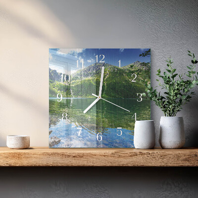 Orologio quadrato Lago di montagna