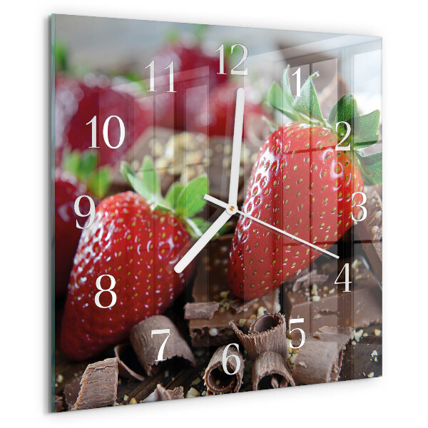 Orologio quadrato Fragole