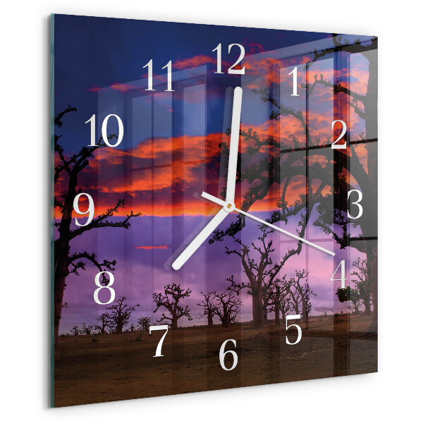 Orologio quadrato Alberi
