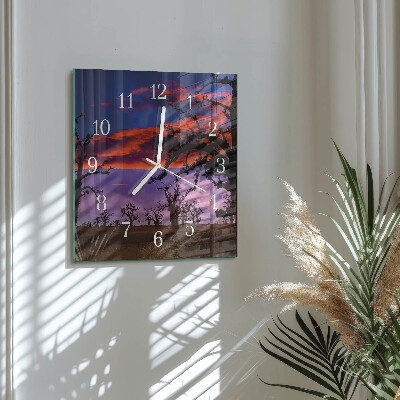 Orologio quadrato Alberi