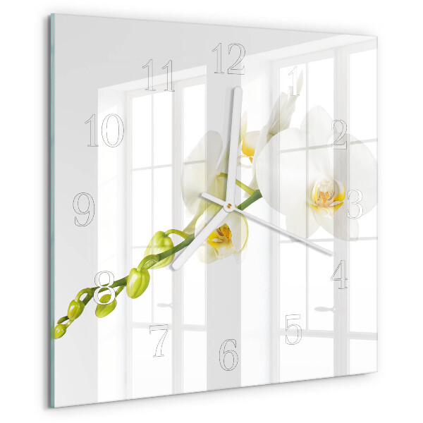 Orologio quadrato Orchidea