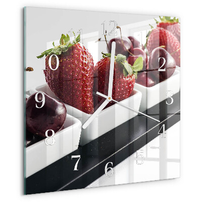 Orologio quadrato Fragole