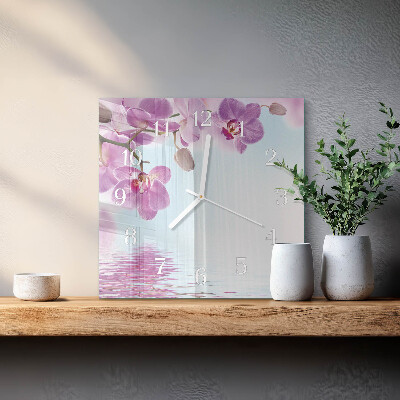 Orologio quadrato Orchidea
