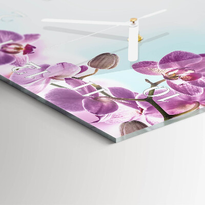 Orologio quadrato Orchidea
