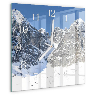 Orologio quadrato Montagne invernali