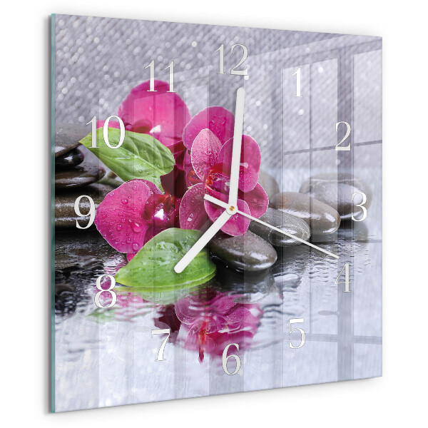 Orologio quadrato Orchidea