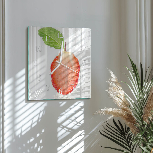 Orologio quadrato Fragola
