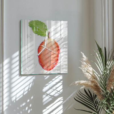 Orologio quadrato Fragola