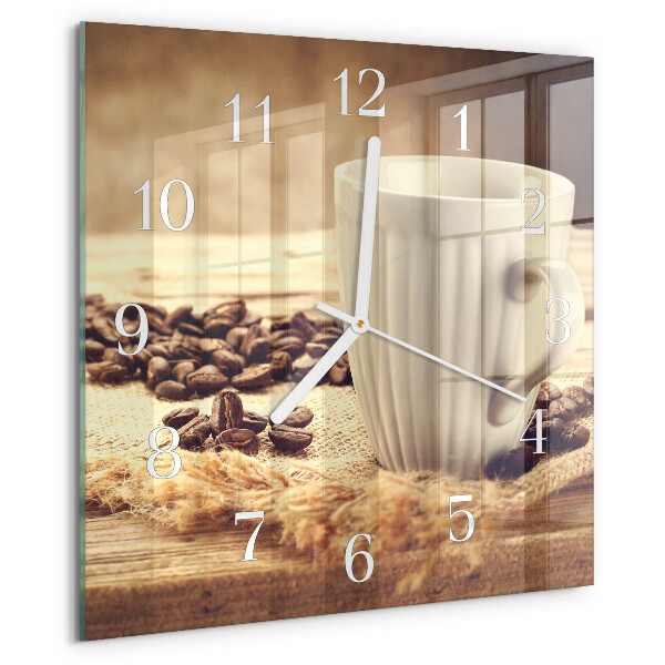 Orologio quadrato Caffè