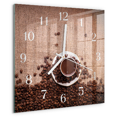 Orologio quadrato chicchi di caffè