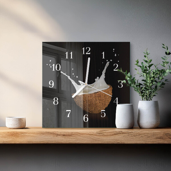 Orologio quadrato Noce di cocco