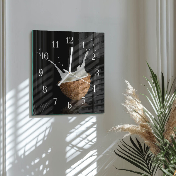 Orologio quadrato Noce di cocco