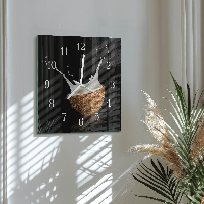 Orologio quadrato Noce di cocco